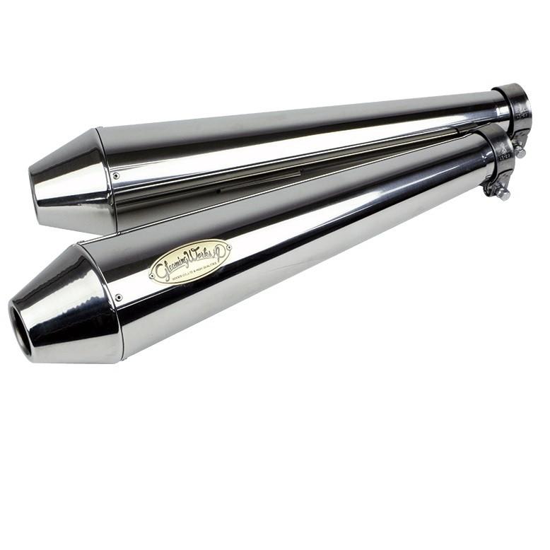 スポーツスターXL（04〜13年） SHAKERSスリップオンマフラー ポリッシュ GLEAMING WORKS（グリーミングワークス）