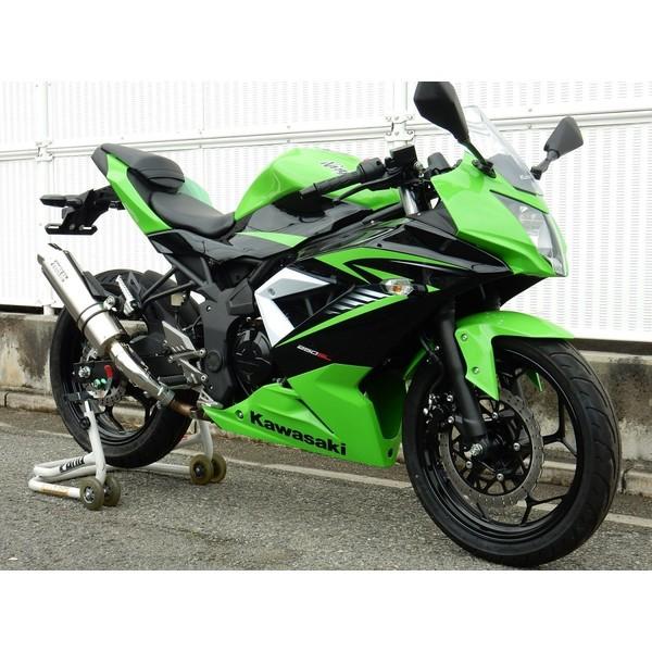 Ninja250SL（ニンジャ） リアエキゾーストマフラー ラウンド チタン 