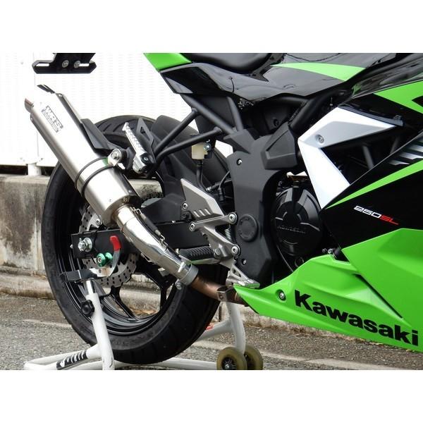 Ninja250SL（ニンジャ） リアエキゾーストマフラー ラウンド チタン 