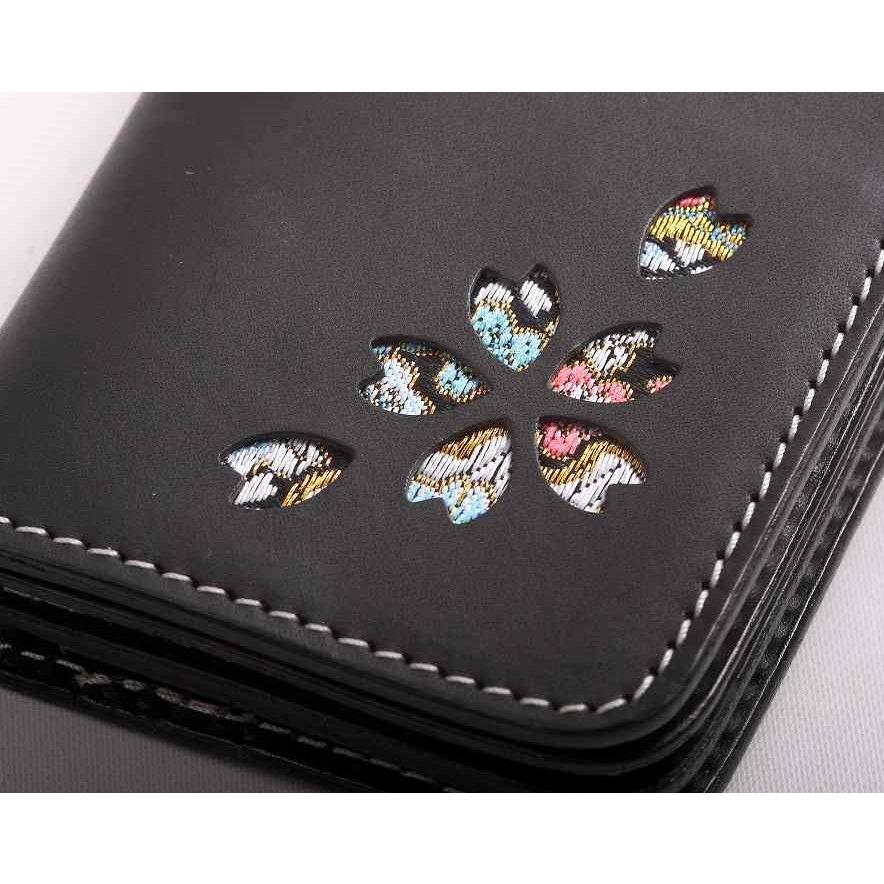 W-77K 花山レザーウォレット 都桜 ブラック DEGNER（デグナー