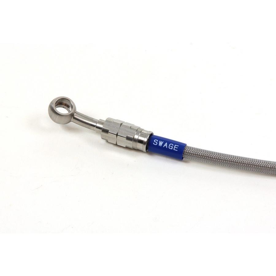 SV650（16年） Swage-PRO リア用 ブレーキホースキット ステン/クリア