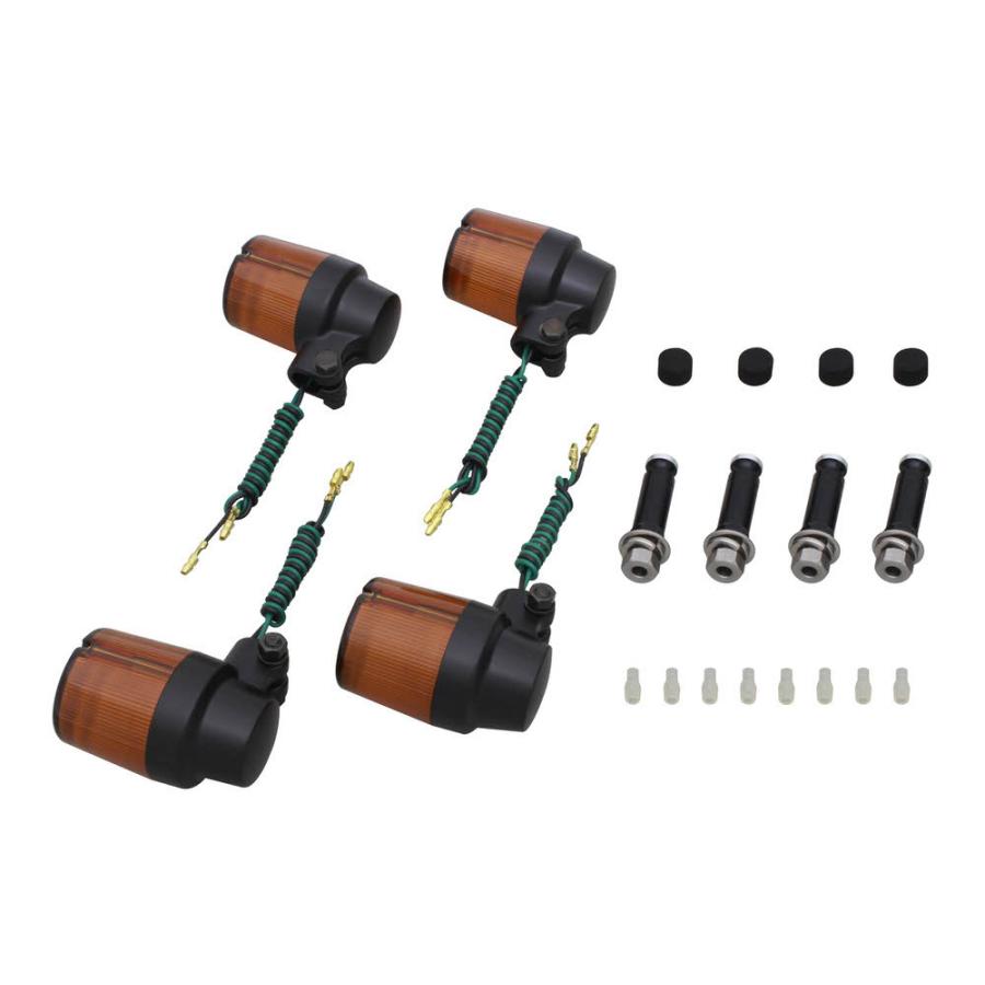 スーパーバイクタイプウインカーセット ブラックボディ/オレンジレンズ