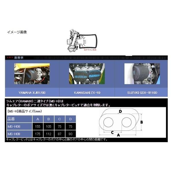 GSX-R750 エアーフィルター MSシリーズ ツインタイプ（キャブピッチ
