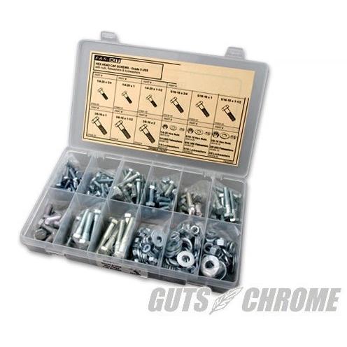 HEXボルト＆ナットセット 細目 ジンク 306PC GUTS CHROME（ガッツクローム）