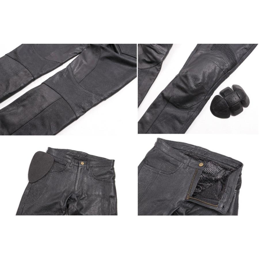 DEGNER DP-28P メッシュレザーパンツ ブラック Lサイズ DEGNER