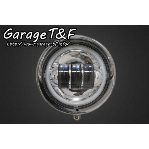 4.5インチロケットライト（メッキ）プロジェクターLED仕様（リング付き） ガレージT＆Fの画像