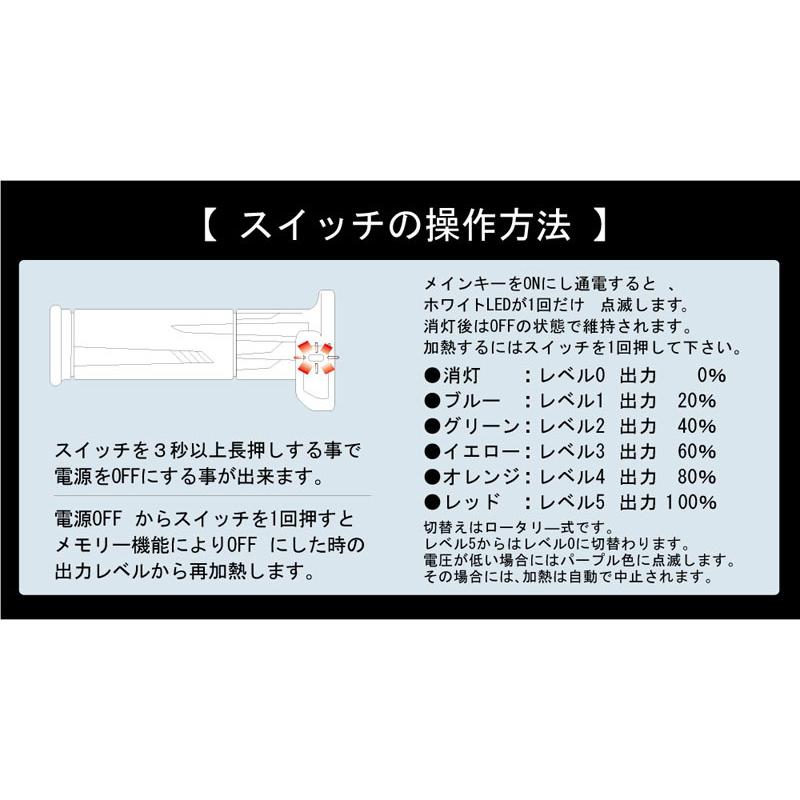 KIJIMA（キジマ） グリップヒーター GH07 標準グリップ（22.2mm） 全長
