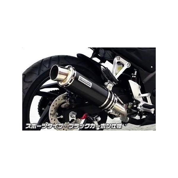 CB250F（14年〜） スリップオンマフラー スポーツタイプ ブラックカーボン仕様 ウイルズウィン（WirusWin）