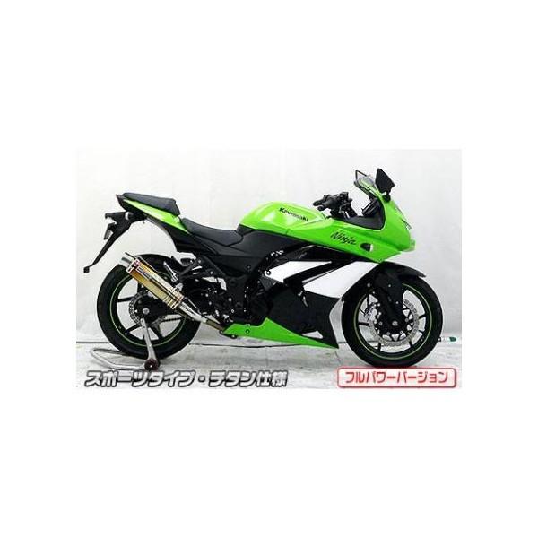 Ninja250R（ニンジャ）JBK-EX250K スリップオンマフラー スポーツタイプ チタン（フルパワーバージョン） ウイルズウィン（WirusWin）の画像