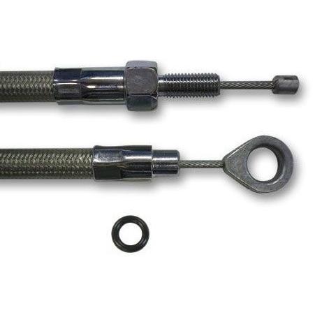 87-06年 ビッグツイン ステンメッシュクラッチケーブル 75.25インチ V-TWIN