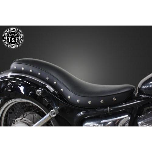 ビラーゴ250シート 黒 スタッド付スムースシート ガレージT＆F ビラーゴ250/S（VIRAGO