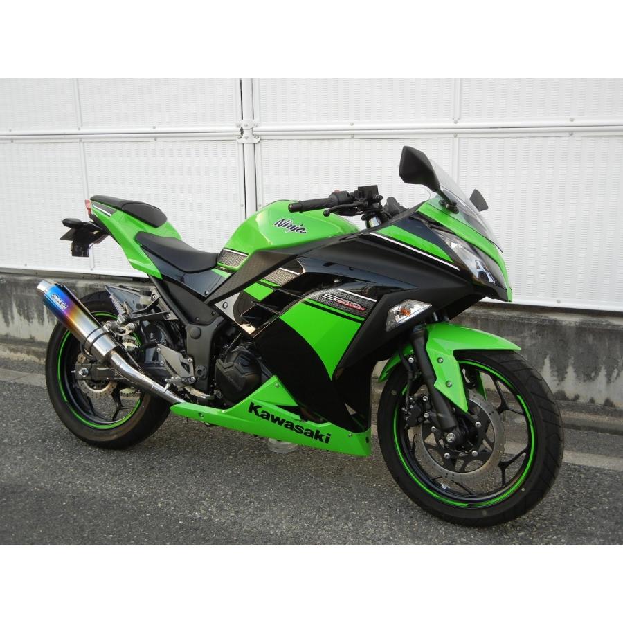 ラウンドタイプ スリップオンマフラー ステンレス/焼き色チタン