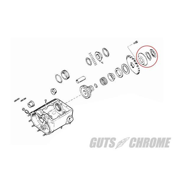 17-9768 4速デュオシールナット&ディフレクターキット V-TWIN : バイク