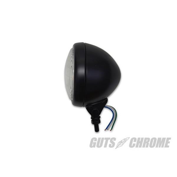4.5インチ ラウンドリムヘッドライト ブラック GUTS CHROME（ガッツ