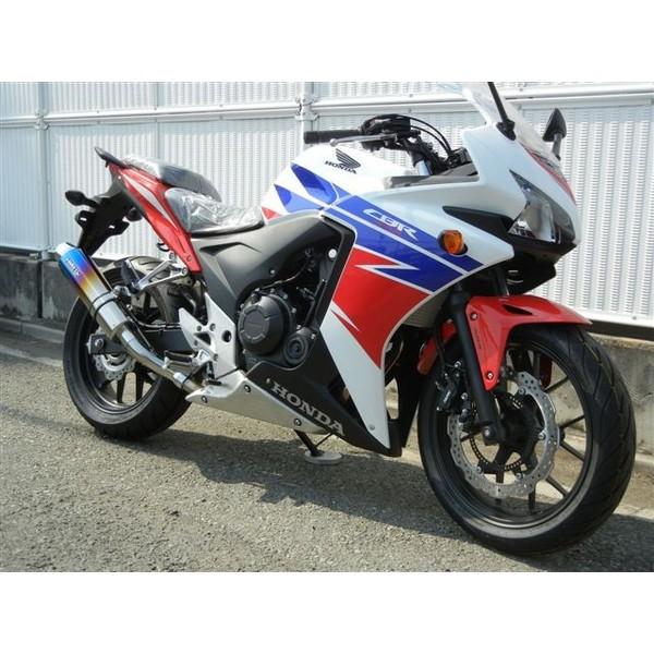 CBR400R（EBL-NC47） ステンレスリヤエキゾーストマフラー 焼き色