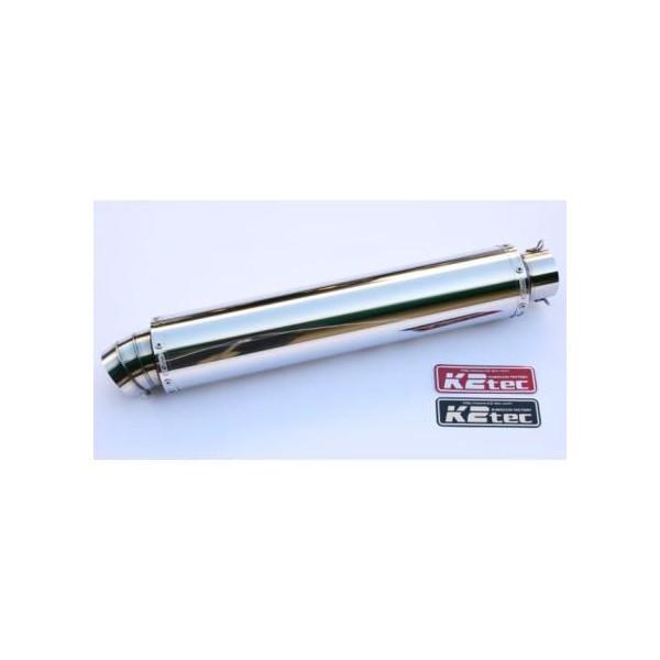 汎用ステンレスサイレンサー・外径：φ100・筒長：450mm・差込径：φ50.8・出口：3ピース　K2-tec（ケイツーテック）
