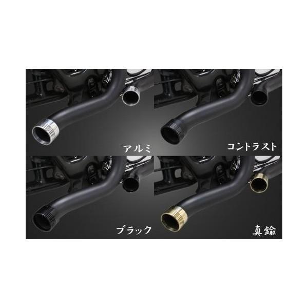 スティード400（STEED） ターンアウトマフラー（ブラック） エンド付き