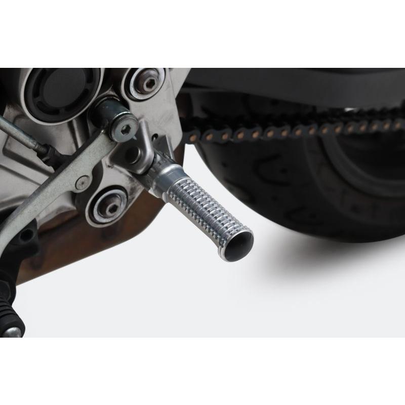 ステップバー (ライダー側) シルバーKAWASAKI系-2 ACTIVE（アクティブ）