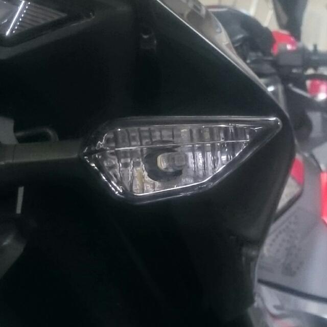 バイク用 スモークレンズ ウインカー 4個セット スモークウインカー・レンズセットF バルブ無し ODAX（オダックス） ZX