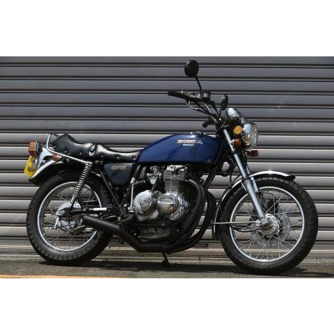 CB400FOUR 398/408 手曲げ遊撃手管えり巻き 鉄フランジ 黒いこと エムテック中京（M-TEC中京） 車、バイク、自転車-バイク