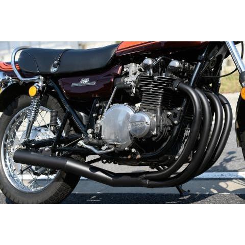 Z1・Z2 手曲げショート管マフラー アルミフランジ ブラック Z1・Z2 手曲げショート管マフラー アルミフランジ ブラック