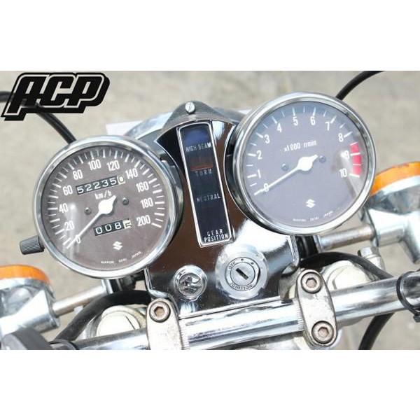 gs400 GS400 リプロ メーター 当時仕様 gs450 gs400e GS400 メッキメーターパネル ACP（エーシーピー） : バイク メンテ館