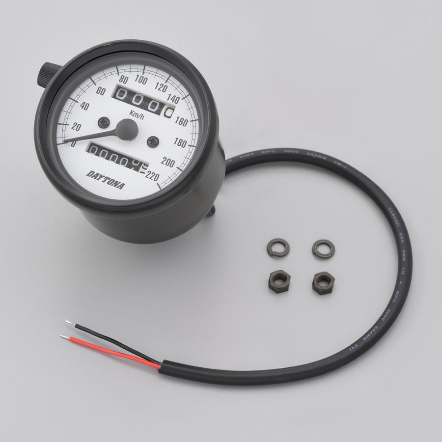 DAYTONA（デイトナ） 機械式スピードメーター φ60 ホワイトLED照明
