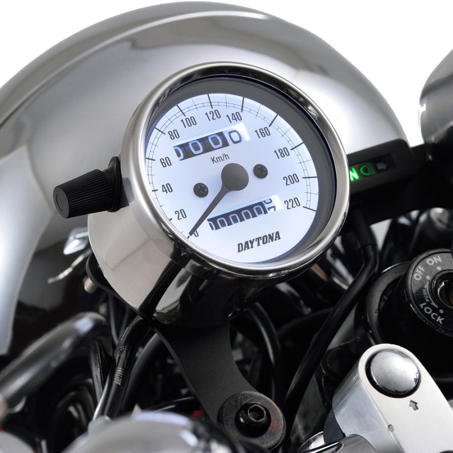 DAYTONA（デイトナ） 機械式スピードメーター φ60 ホワイトLED照明