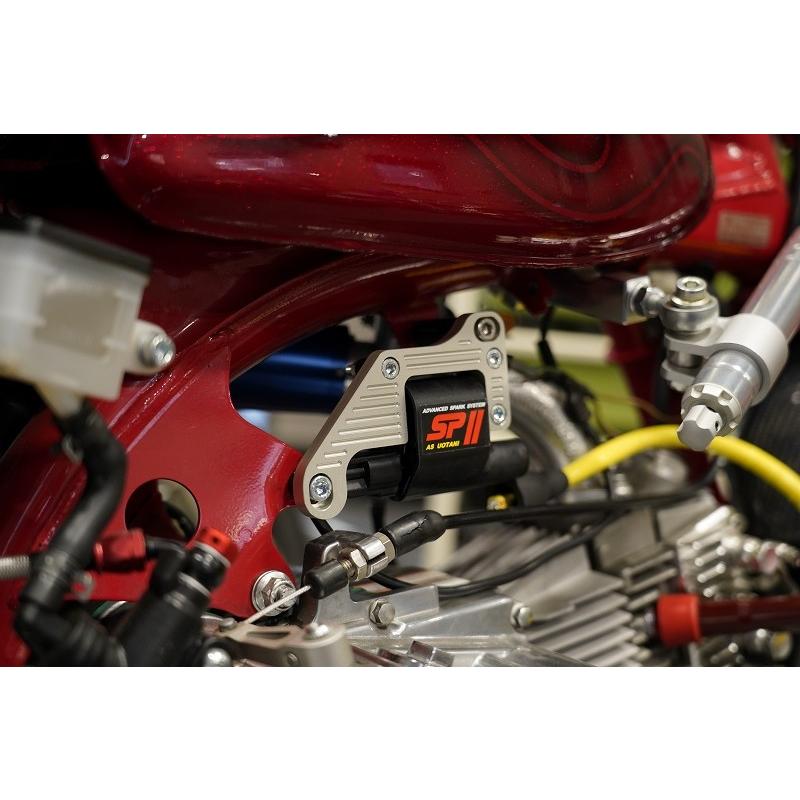SP2汎用ハイパワーコイルモンキーフレームCNC加工ステー銀 MINIMOTO