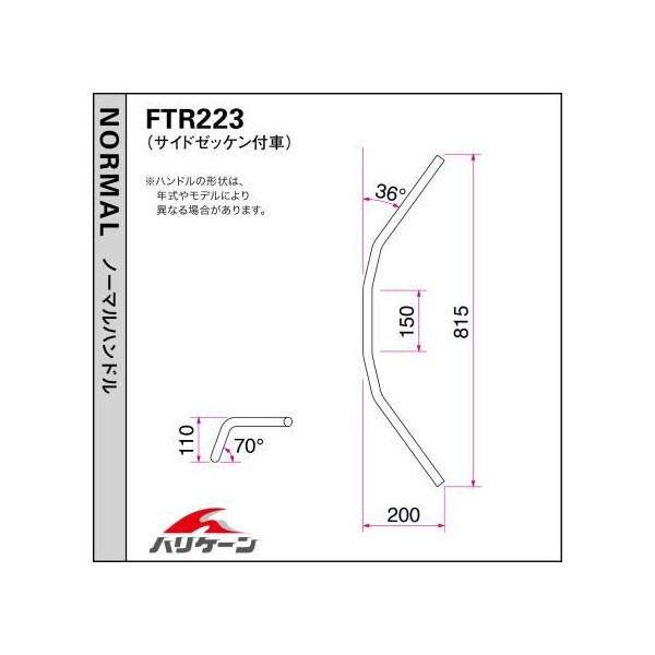 FTR223（サイドゼッケン付） フラット1型 ハンドル HURRICANE（ハリケーン）｜hamashoparts｜03
