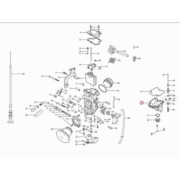 フロートチャンバーボディー（TMR40/191） MIKUNI（ミクニ） Kawasaki