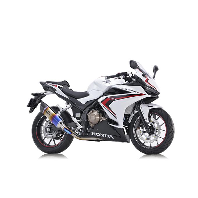 リアルスペック チタンフルエキゾースト シングル Type S チタンドラッグブルー r's gear（アールズギア） CBR400R（16〜18年/19年）