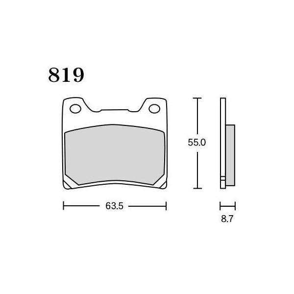 RZV500R FA-5（ファインアロイ55ブレーキパッド）フロント819 RK｜hamashoparts｜02