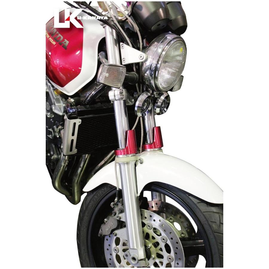 ホーネット250（HORNET） アルミビレットフロントフォークガード