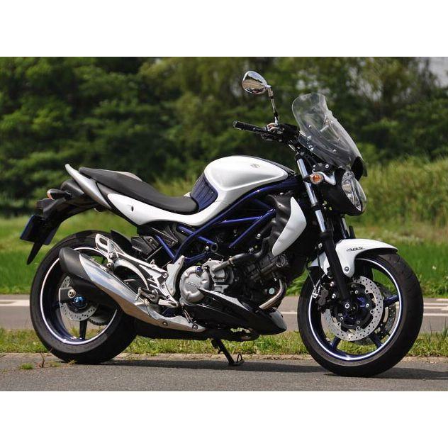 【交渉中】グラディウス400ABS 2011年式 白青 検22/1 フェンダーレス 社外シート WR'S管 風防 ETC グリヒ 50L箱 付 スズキ グラディウス 400 ABS リヤキャリヤ・エンジンガード付・2016