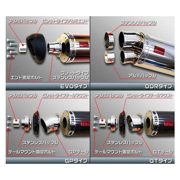 ダンク（Dunk）AF74 ZZRタイプマフラー DHタイプ ブラックカーボン