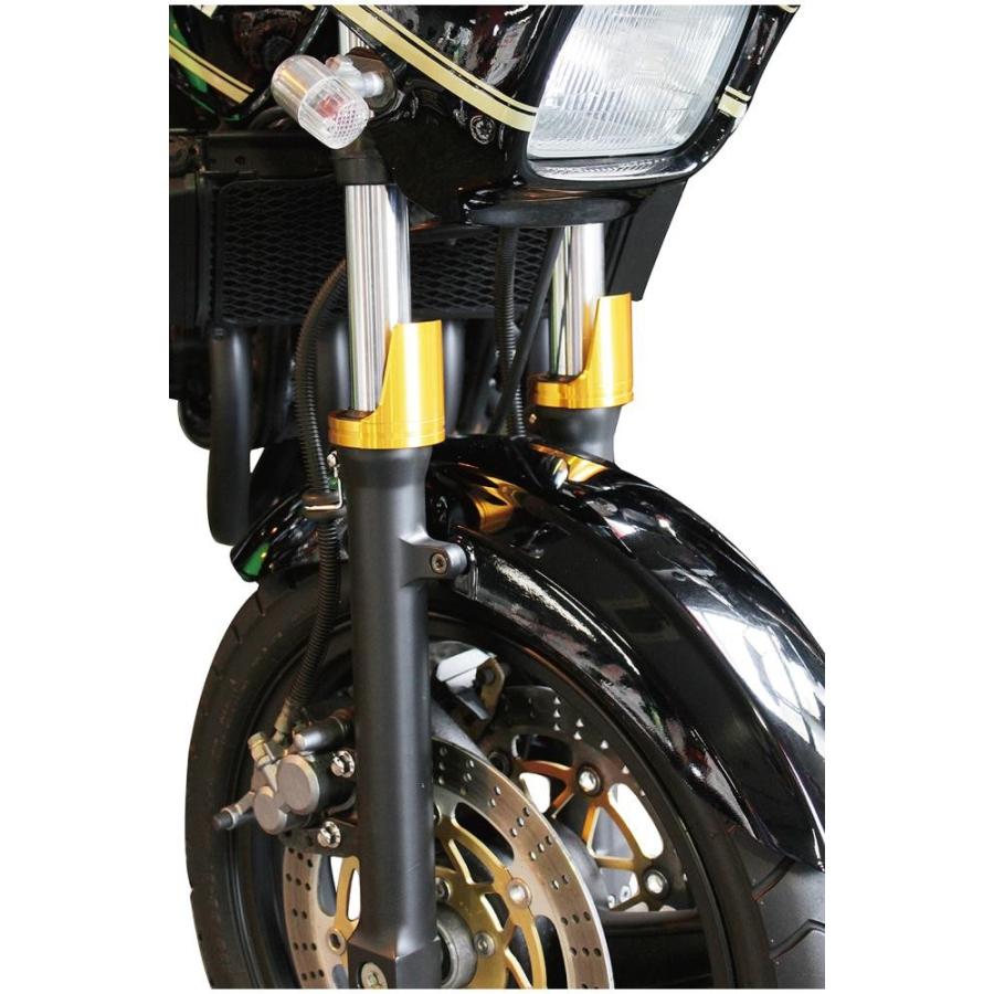 ZRX1100/2 アルミビレットフロントフォークガード （オレンジ） U