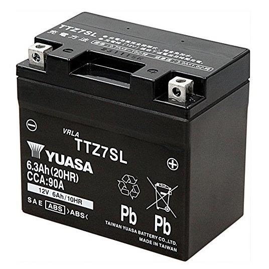 WR250X（07年〜） TTZ7SL（YTZ7S互換）メンテナンスフリーバッテリー 液入り充電済 台湾ユアサ