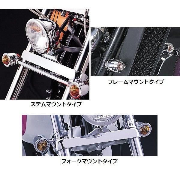 マグナ50 ステムマウント（プレートステー式） ブレットウインカーキット Φ50粍 オレンジ色水晶体 HURRICANE（ハリケイン）