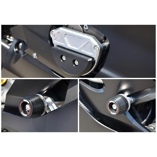 レーシングスライダー 枠組み＋スターター ロゴタイプ無 ジュラコン(R)/黒いこと AGRAS（アグラス） YZF-R6（17年） その他フレーム関連用品-車、バイク、自転車