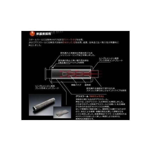 250TR（キャブ車） SS300ソニックマフラー BEAMS（ビームス） : バイク