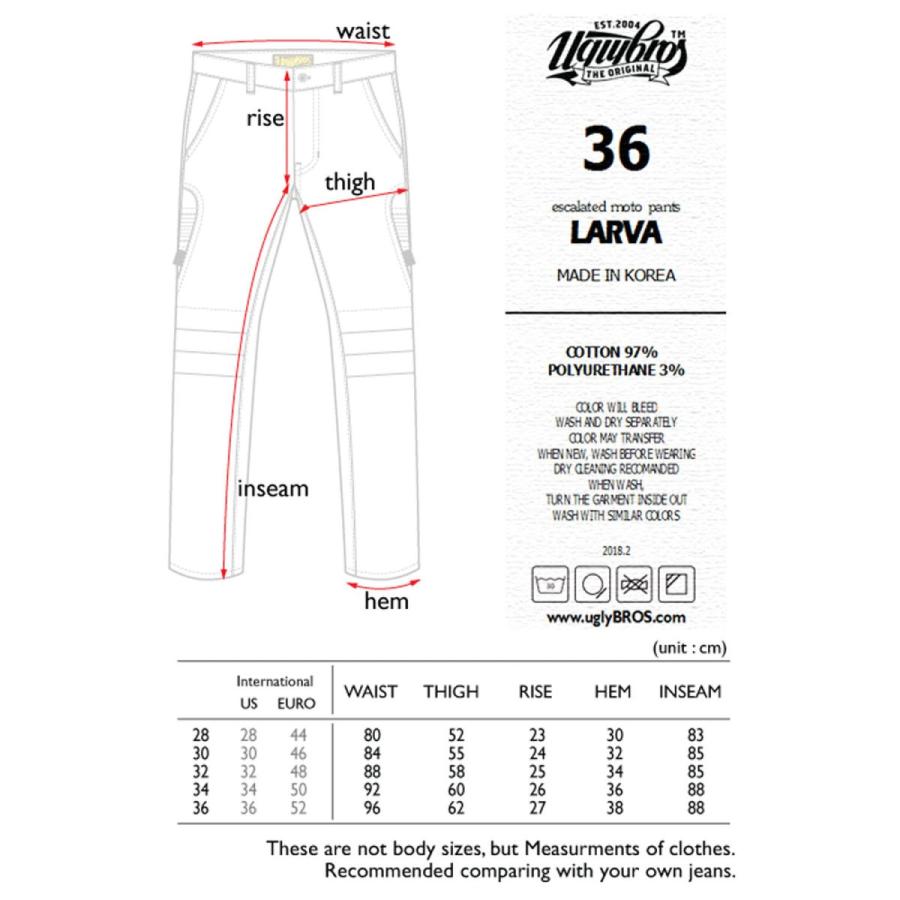 uglyBROS MOTOPANTS LARVA メンズ用 ブラック 28サイズ uglyBROS（アグリブロス）_6