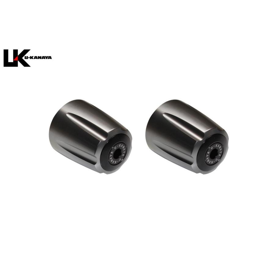 アルミビレットハンドルバーエンド グルーヴタイプ（チタンカラー） U