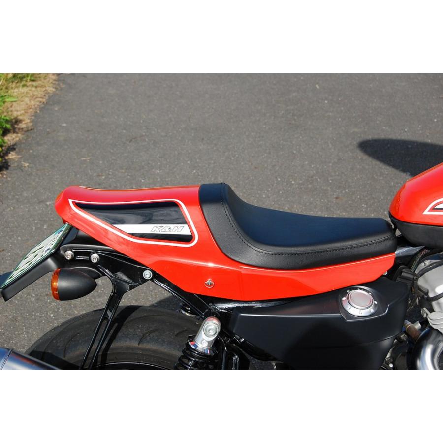 K&H ハーレーシート 黒/赤 トラッカーシート K＆H（ケイアンドエイチ） XR1200 : バイク