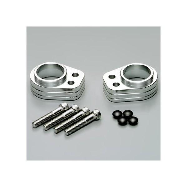 ZZR1200 ハンドルアップスペーサー セパレートハンドル車用H20 内径φ43mm シルバー HURRICANE（ハリケーン）