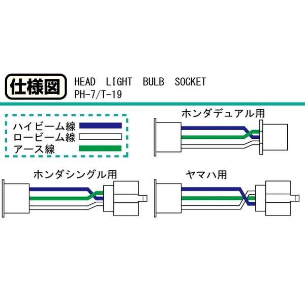 KITACO（キタコ） ヘッドライトソケット ホンダデュアル用 PH-7/T-19