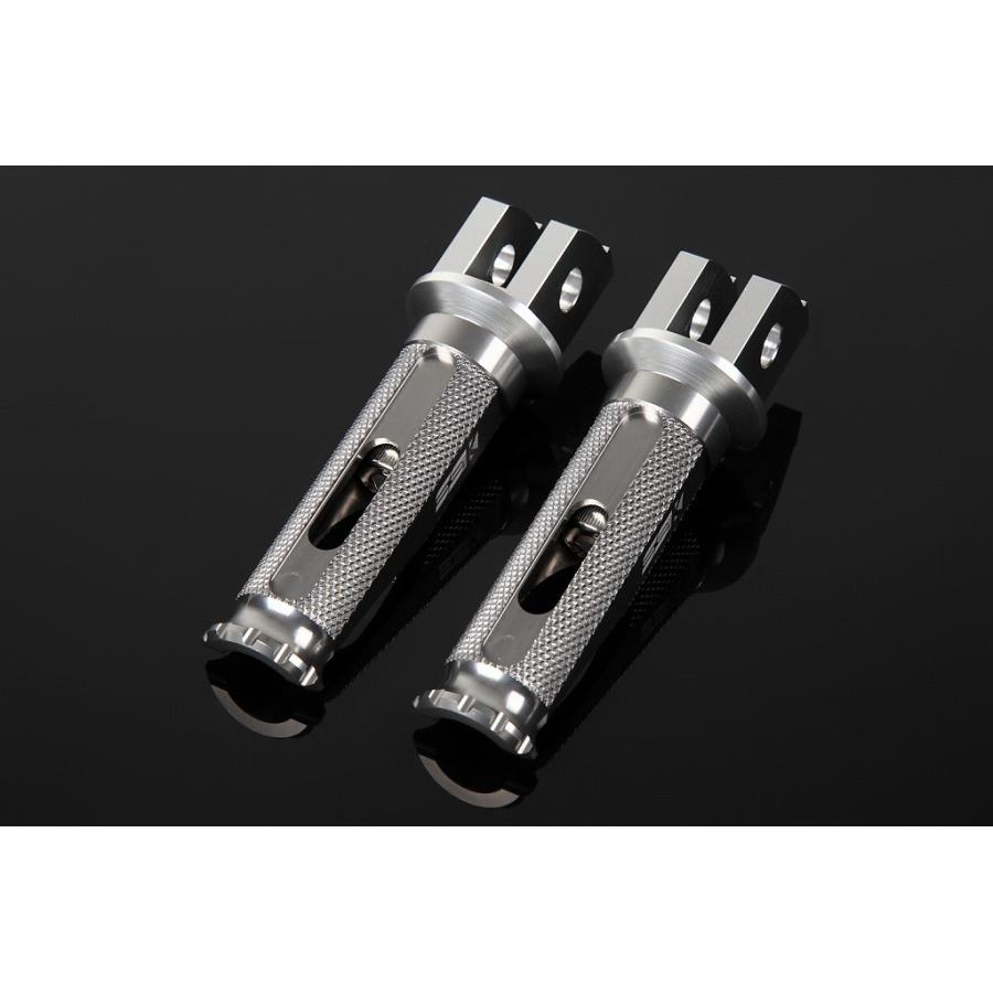 アルミ削り出しタンデムステップ レーシングタイプ（取付部 シルバー