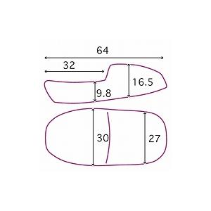 シングルカフェレーサーシート プレーンタイプ K＆H（ケイアンドエイチ