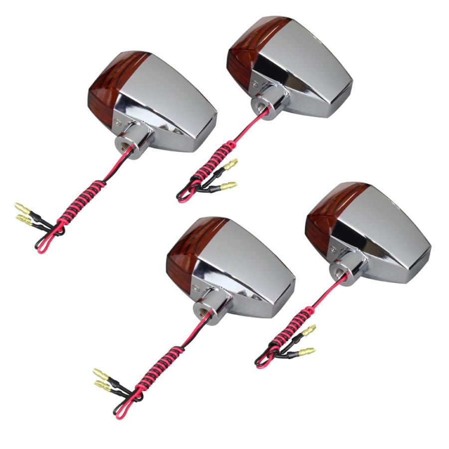 ZRタイプクリスタルカットレンズウインカーセット メッキ上半身/オレンジ色水晶体 POSH（ポッシュ） ZRX1100/2（〜00年）