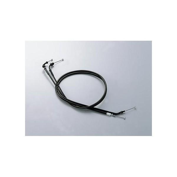 SR400（01〜12年） スロットルワイヤーW ブラック 100mmロング